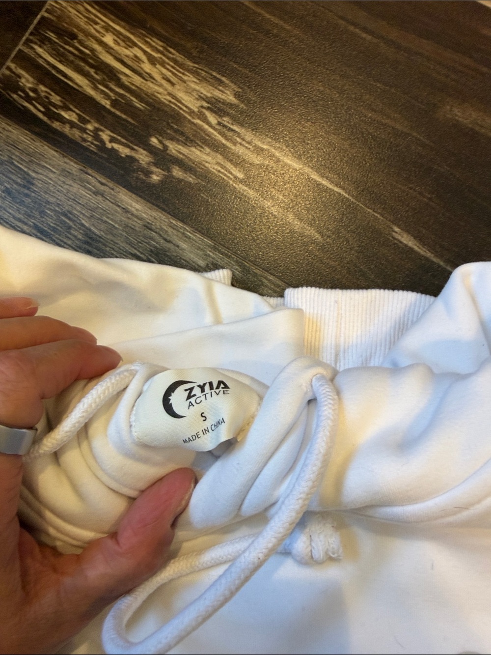ZYIA Active Men’s Relaxation Hoodie White Size Small Fleece Lined - Picture 6 of 6
